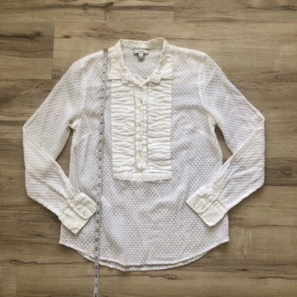 J. Crew Textured White Blouse - Picture 3 of 8